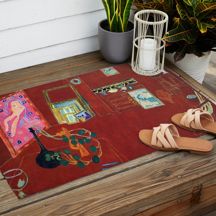 Henri Matisse The Red Studio Outdoor Rug Gallery Image 2