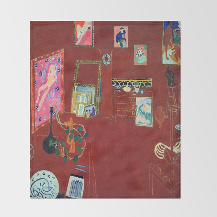Henri Matisse The Red Studio Throw Blanket Gallery Image 2