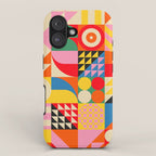 Happy Colorful Geometric Tropical Jungle iPhone Case Gallery Image 1