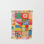 Happy Colorful Geometric Tropical Jungle Wall Hanging Gallery Image 1