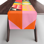 Happy Colorful Geometric Tropical Jungle Table Runner Gallery Image 1