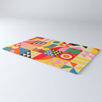 Happy Colorful Geometric Tropical Jungle Rug Gallery Image 3