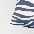 Navy Blue Zebra Animal Print Pillow Sham Gallery Image 4