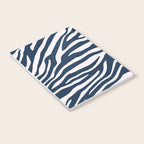 Navy Blue Zebra Animal Print Notebook Gallery Image 3