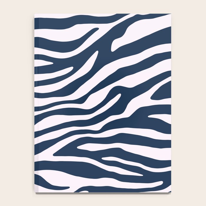 Navy Blue Zebra Animal Print Notebook Gallery Image 4