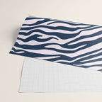 Navy Blue Zebra Animal Print Wrapping Paper Gallery Image 2