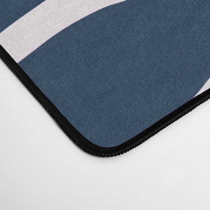 Navy Blue Zebra Animal Print Desk Mat Gallery Image 4