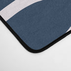Navy Blue Zebra Animal Print Desk Mat Gallery Image 4