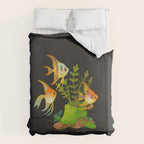 Freshwater fish and plants 1 Duvet Cover Gallery Image 6