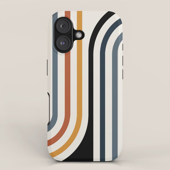 Bold Curvature Stripes IV iPhone Case Gallery Image 1