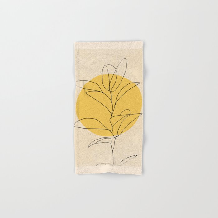 Abstract Art /Minimal Plant 3/2 Bath Towel Gallery Image 1
