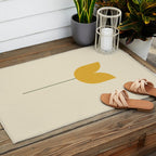 Vintage Tulip Minimalism - Yellow Outdoor Rug Gallery Image 2