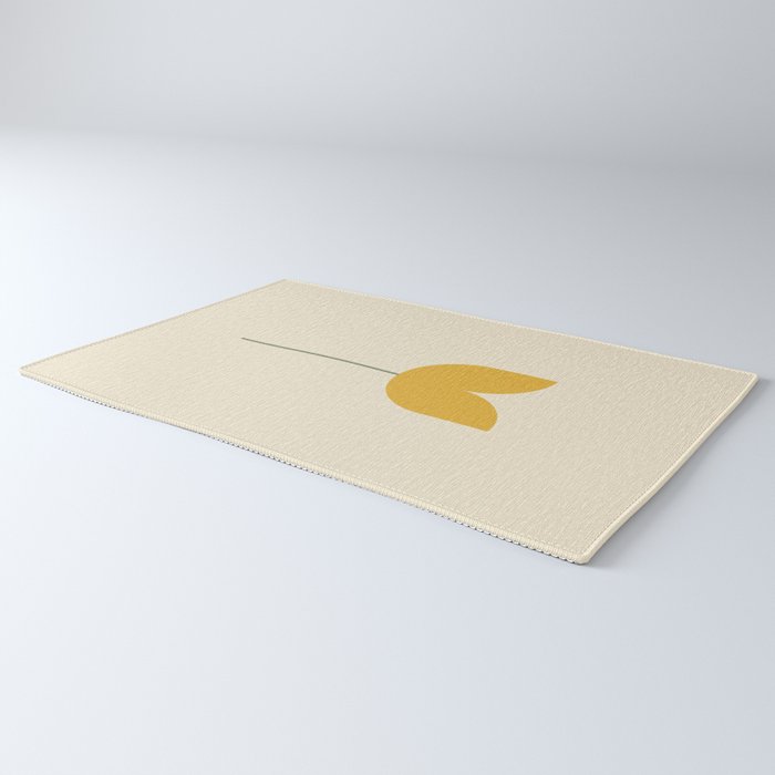 Vintage Tulip Minimalism - Yellow Rug Gallery Image 3