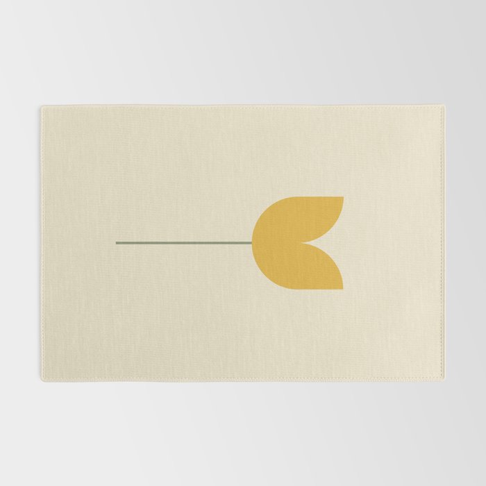 Vintage Tulip Minimalism - Yellow Rug Gallery Image 2