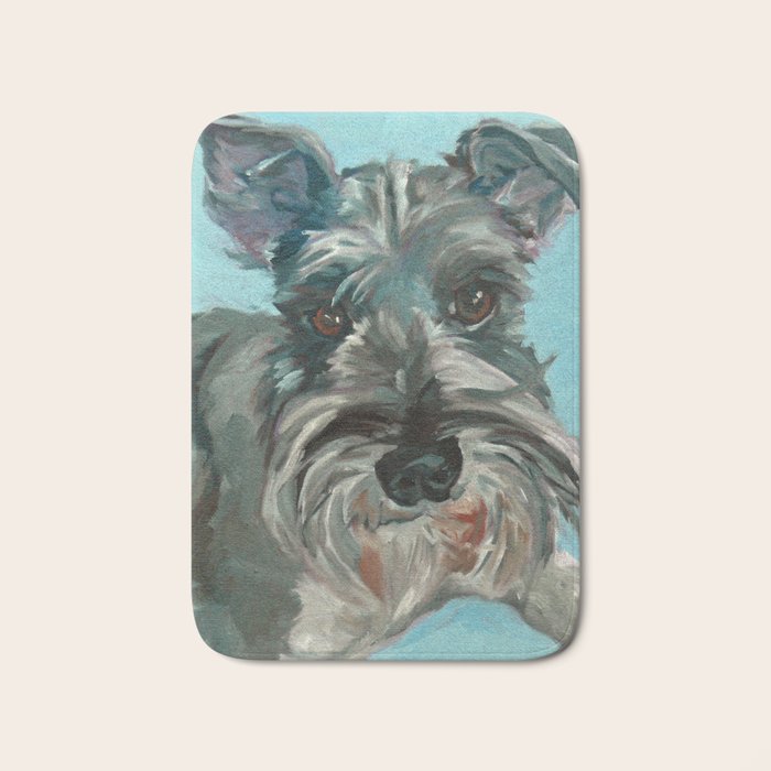 Schnauzer Dog Portrait Bath Mat Gallery Image 1
