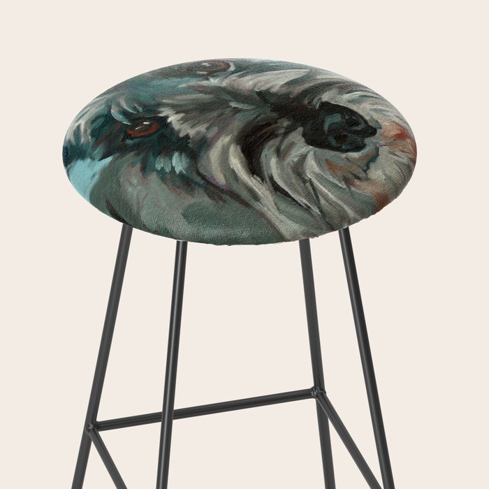 Schnauzer Dog Portrait Stool Gallery Image 2