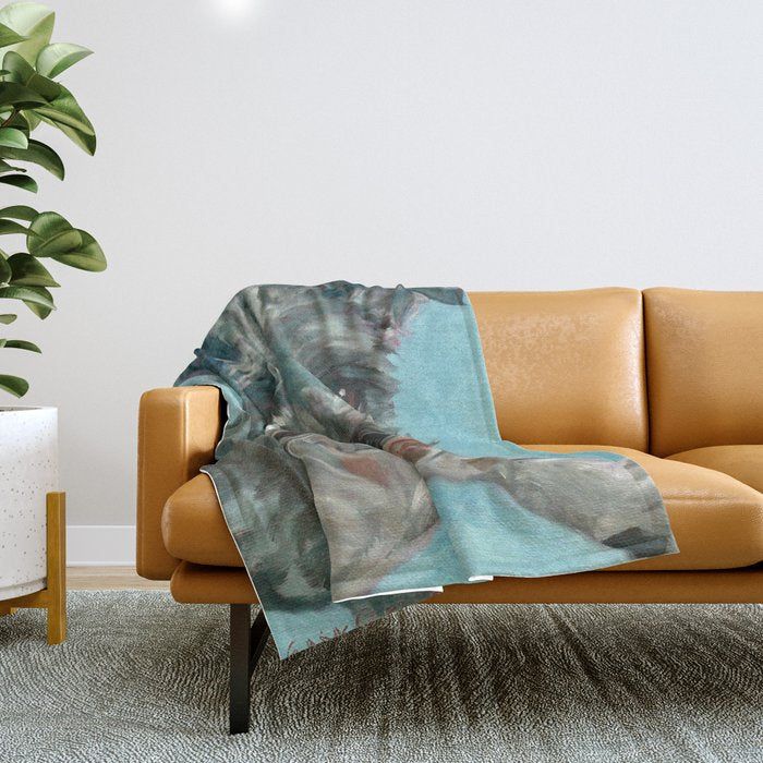 Schnauzer Dog Portrait Throw Blanket Gallery Image 1