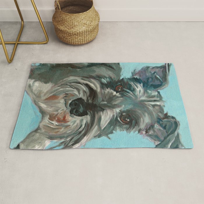 Schnauzer Dog Portrait Rug Gallery Image 1
