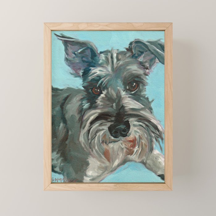 Schnauzer Dog Portrait Mini Art Print Gallery Image 1