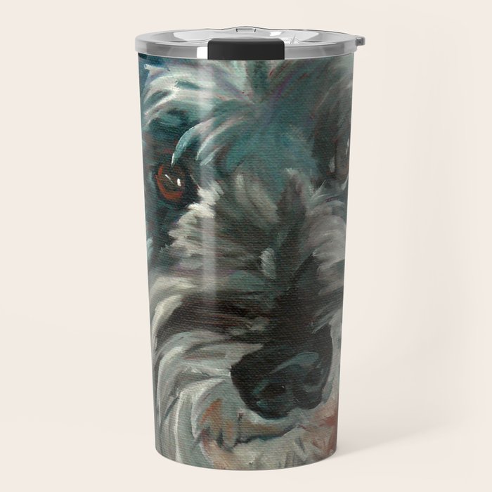 Schnauzer Dog Portrait Travel Mug Gallery Image 1