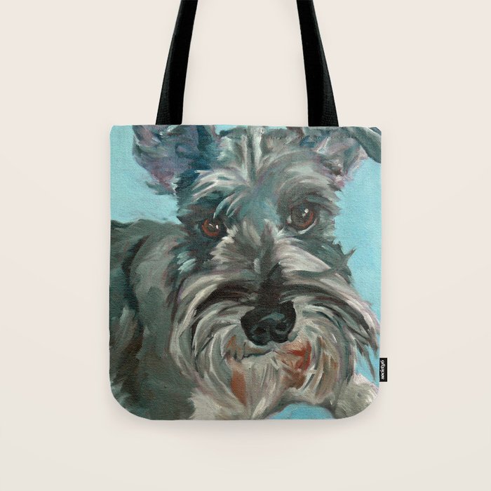 Schnauzer Dog Portrait Tote Bag Gallery Image 1