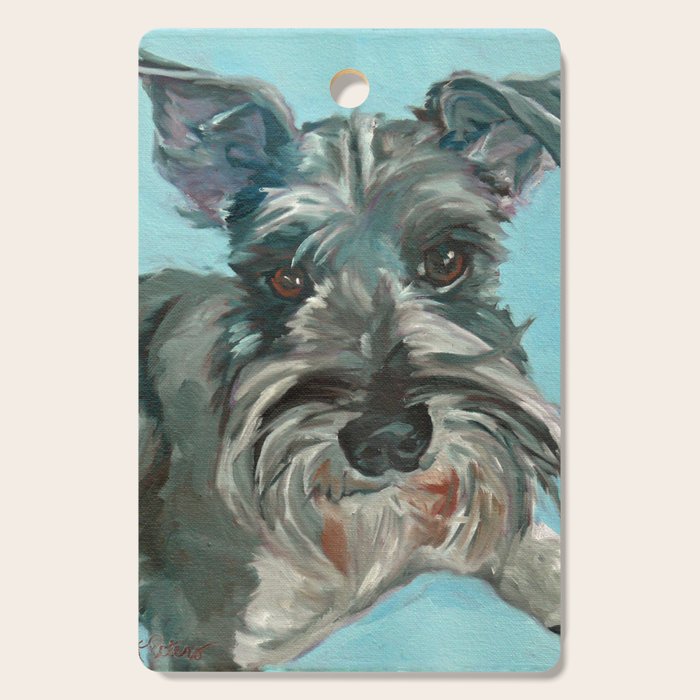 Schnauzer Dog Portrait Cutting Board Gallery Image 1
