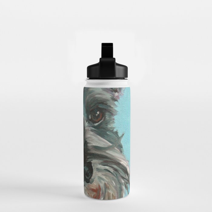 Schnauzer Dog Portrait Water Bottle Gallery Image 2