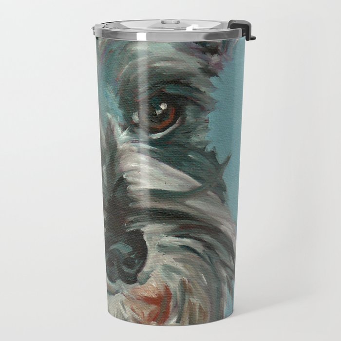 Schnauzer Dog Portrait Travel Mug Gallery Image 2
