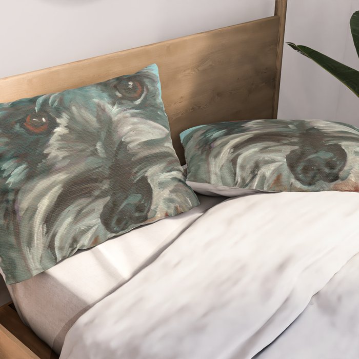 Schnauzer Dog Portrait Pillow Sham Gallery Image 2