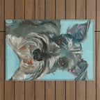 Schnauzer Dog Portrait Outdoor Rug Gallery Image 1