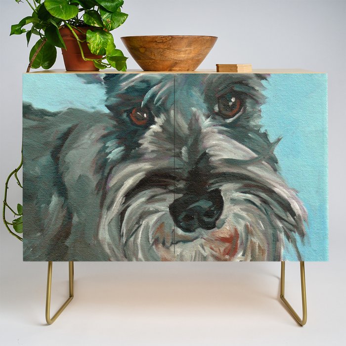 Schnauzer Dog Portrait Credenza Gallery Image 1