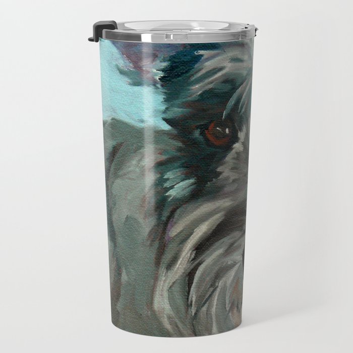 Schnauzer Dog Portrait Travel Mug Gallery Image 3