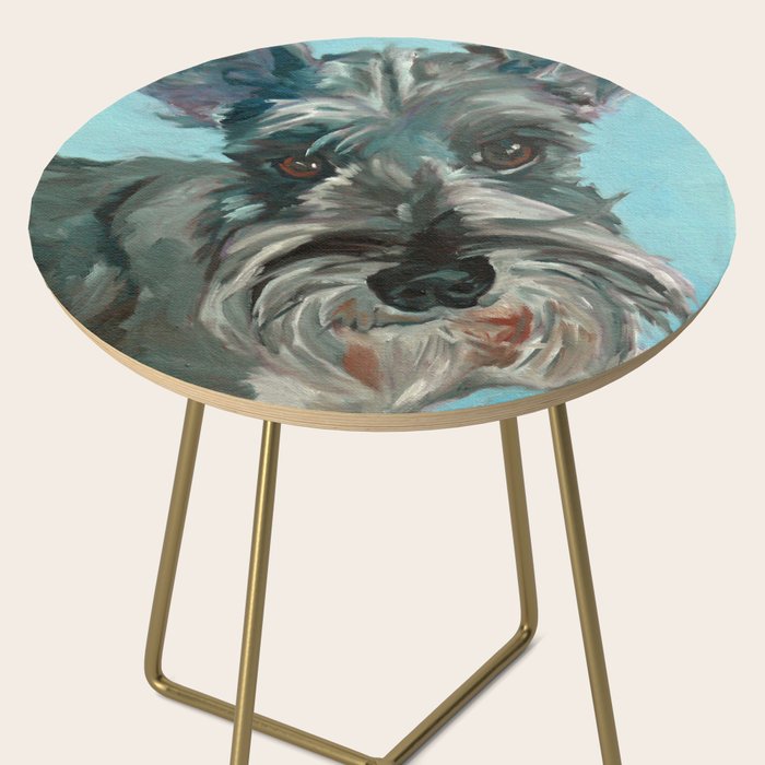 Schnauzer Dog Portrait Side Table Gallery Image 2