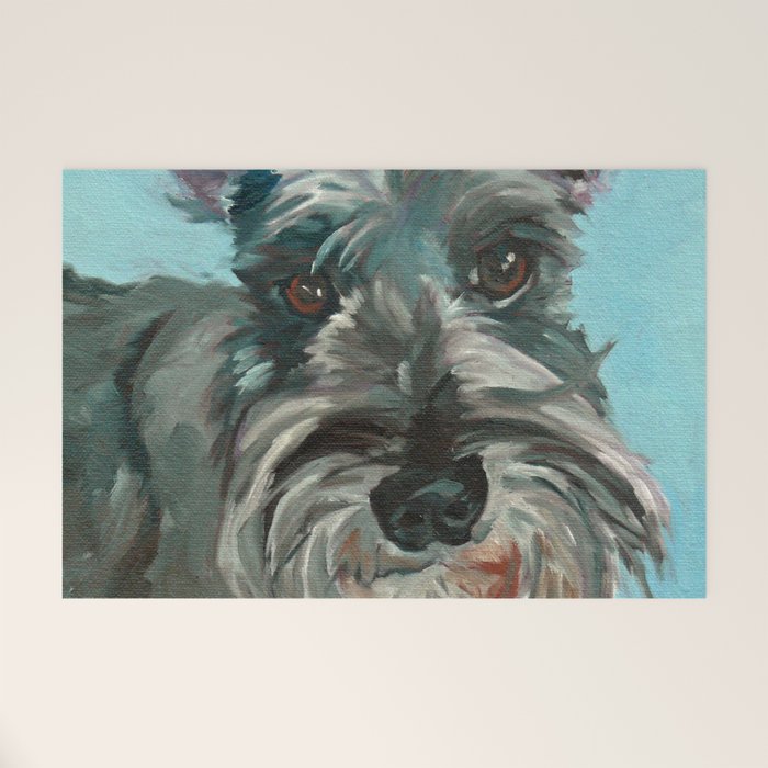 Schnauzer Dog Portrait Welcome Mat Gallery Image 1