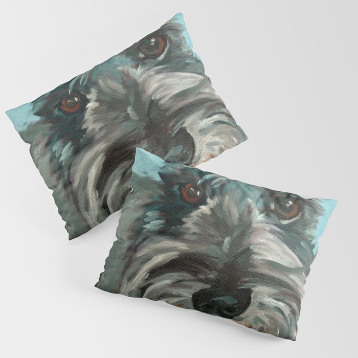 Schnauzer Dog Portrait Pillow Sham Gallery Image 3