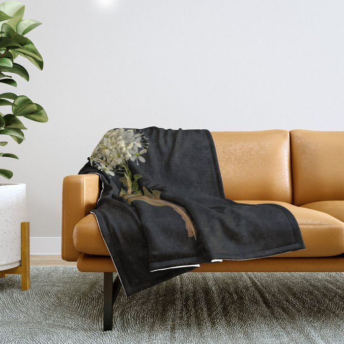 Ledum Latifolium by Mary Delany Paper Collage Floral Flower Botanical Paper Mosaic Vintage Scientific Plant Anatomy  Throw Blanket Gallery Image 1