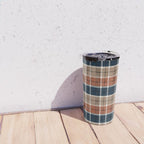 fall plaid - navy, orange & tan Travel Mug Gallery Image 4