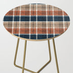 fall plaid - navy, orange & tan Side Table Gallery Image 2