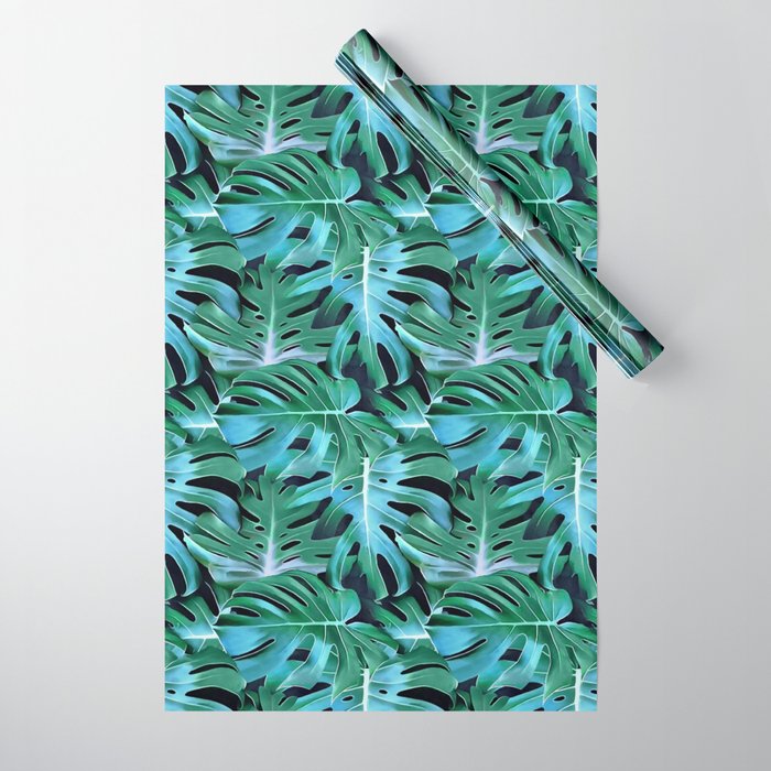 Monstera leaves Wrapping Paper Gallery Image 1