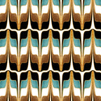 Mid Century Modern Liquid Watercolor Abstract / Faux Gold, Ocean Blue Teal, Brown, Black, White/ V1 Coffee Mug Gallery Image 2