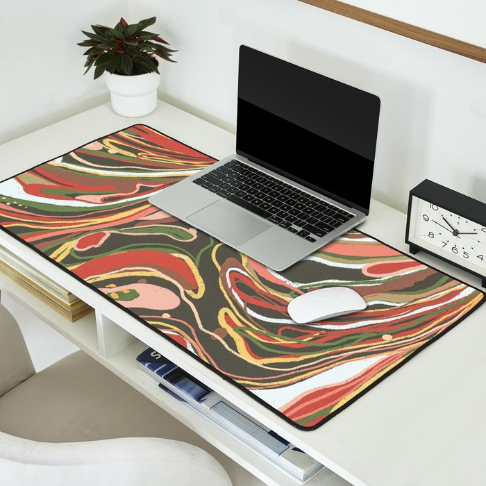 Retro marble #5 Desk Mat Gallery Image 2