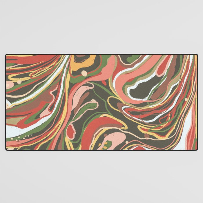 Retro marble #5 Desk Mat Gallery Image 3