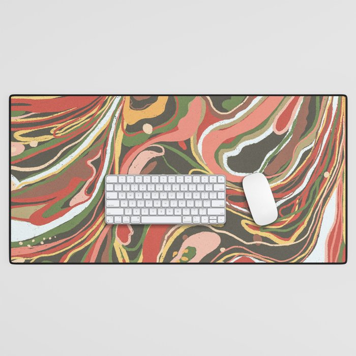 Retro marble #5 Desk Mat Gallery Image 1