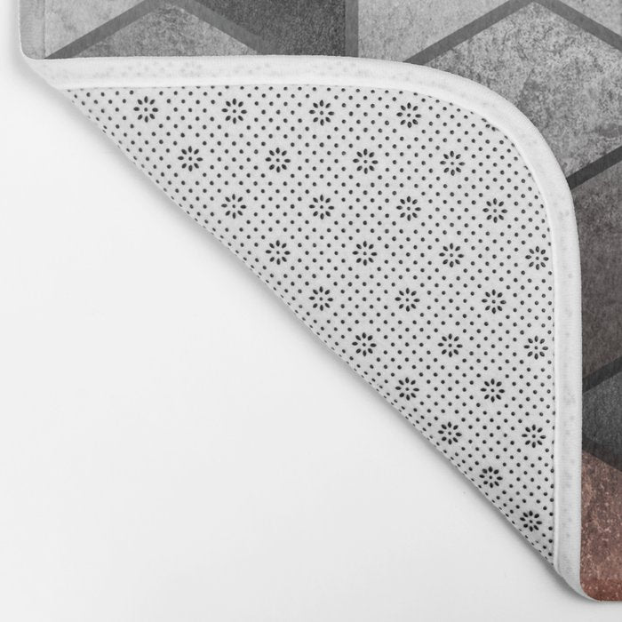 Ombre Concrete Cubes Bath Mat Gallery Image 2