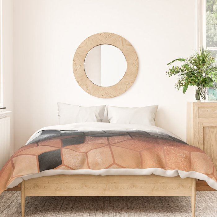 Ombre Concrete Cubes Duvet Cover Gallery Image 3
