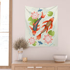 Koi Pond I Wall Tapestry Gallery Image 2