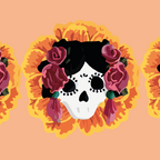 Catrina frida mexican kawaii cute sugar skull mexican style mexican flower marigold skeleton  Coffee Mug Gallery Image 2