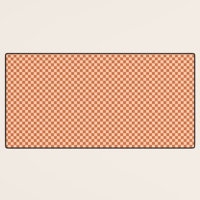 Check IV - Orange â Checkerboard Print Desk Mat Gallery Image 3
