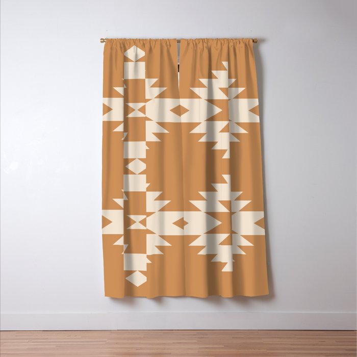 Southwestern Minimalism - Desert Orange Window Curtain Gallery Image 3