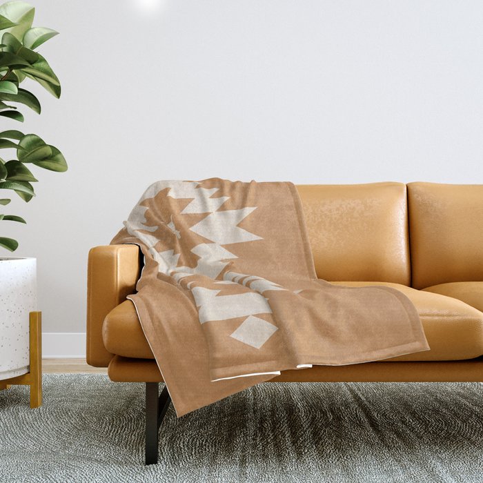 Southwestern Minimalism - Desert Orange Throw Blanket Gallery Image 1